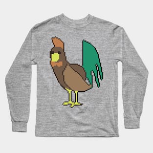 A Pixelated Menagerie Rooster Long Sleeve T-Shirt